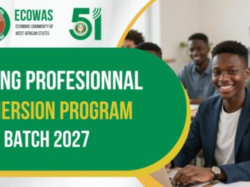 ECOWAS has opened its 2027 Young Graduates Immersion Programme | Apply