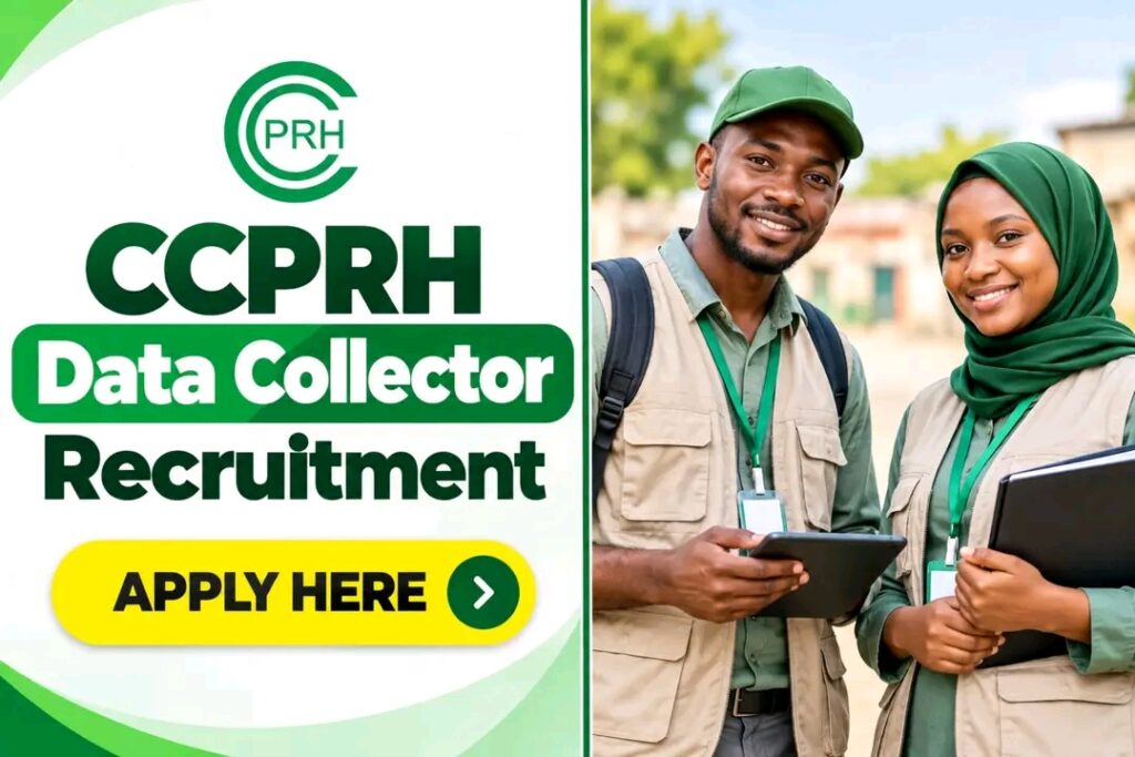 CCPRH Data Collector Recruitment 2026, Apply Before October 20