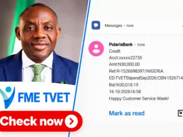 FG Has Started Paying the ₦30,000 September 2026 TVET Stipend to Trainees