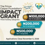 Apply for Prince Casper Foundation Impact Grants 2026/2027, Up to ₦500,000 in Funding