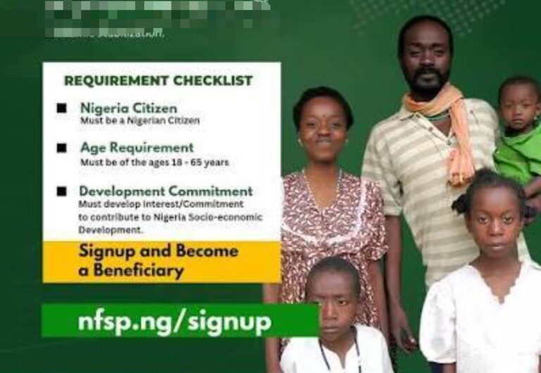 NFSP Call for Applications for Vulnerable Nigerians (October 10 Update): Government Has Not Confirmed the ₦100,000 Monthly Payment